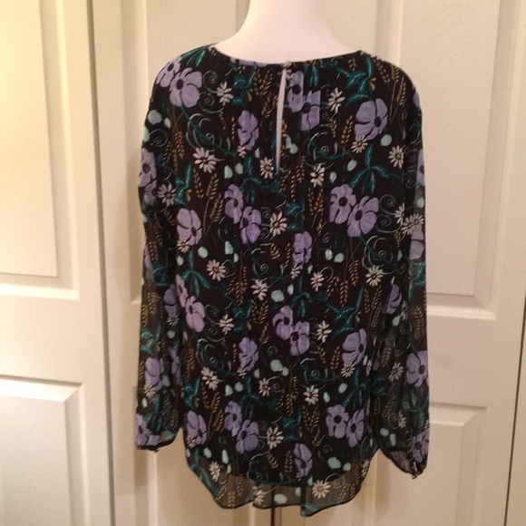 Banana Republic floral print blouse size M - Picture 5 of 6